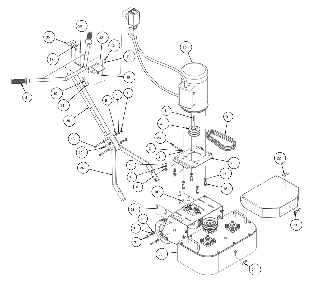 Section 01 Diagram and Parts List for DDG-5 158780 MK Diamond Grinder